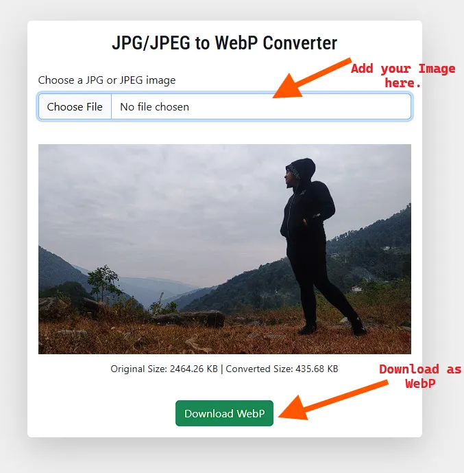 JPG/JPEG to WebP Converter