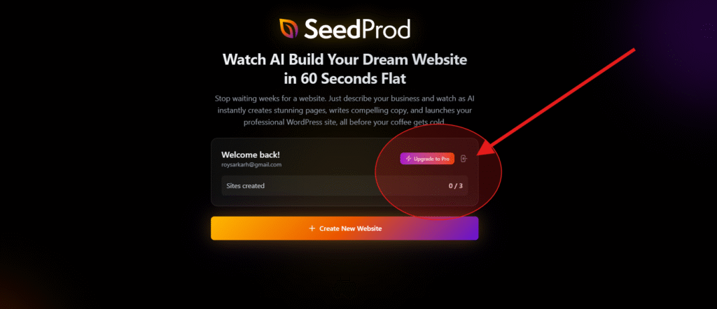 SeedProd Review 2025: Still the Best Coming Soon & Maintenance Mode Plugin for WordPress? 32 SeedProd 2025 dashboard showing AI-generated coming soon page for WordPress website