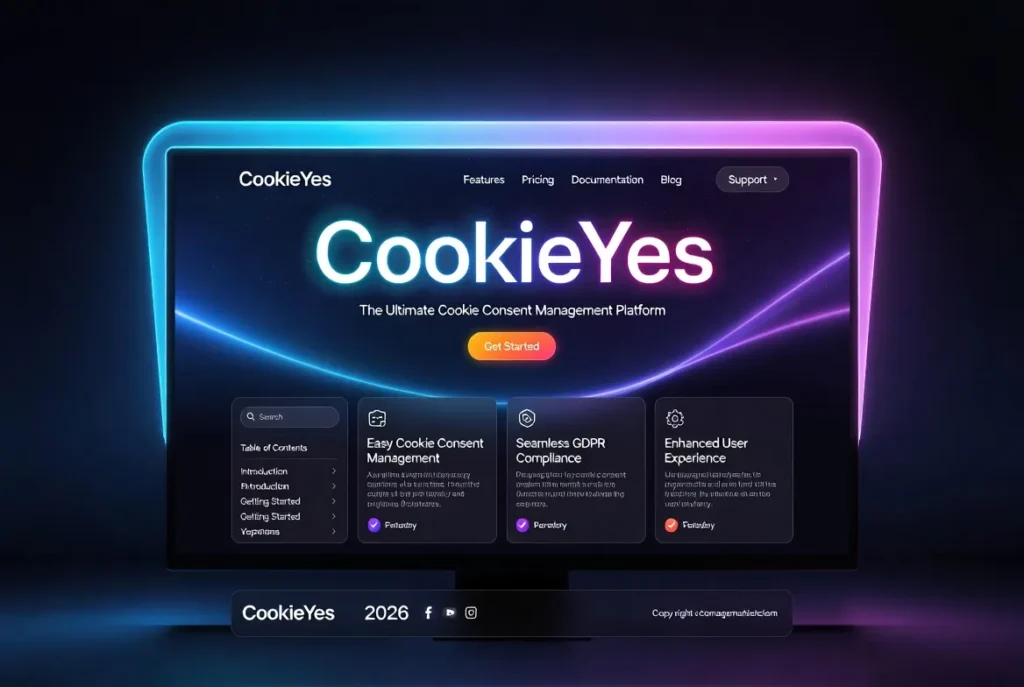 CookieYes cookie consent management platform dashboard for 2026 compliance
