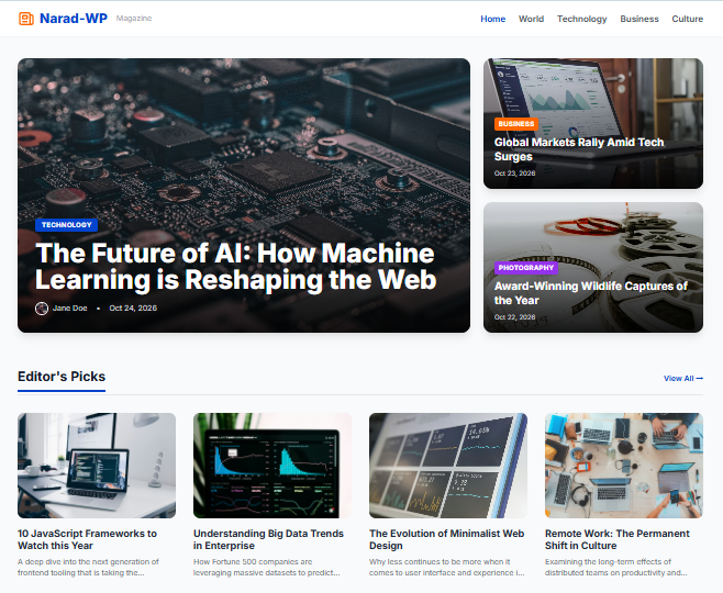 Narad-WP – The Ultimate Multipurpose WordPress Theme for Modern Storytellers & Brands 4 Narad-WP